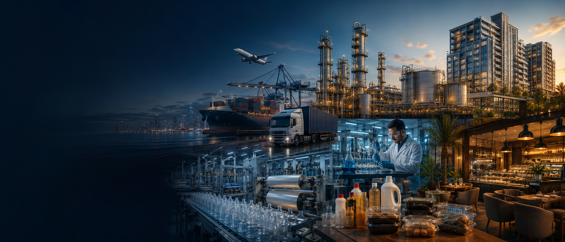 AJWA Group companies — independent expertise united across manufacturing, trading, real estate, chemicals, packaging and food & beverage